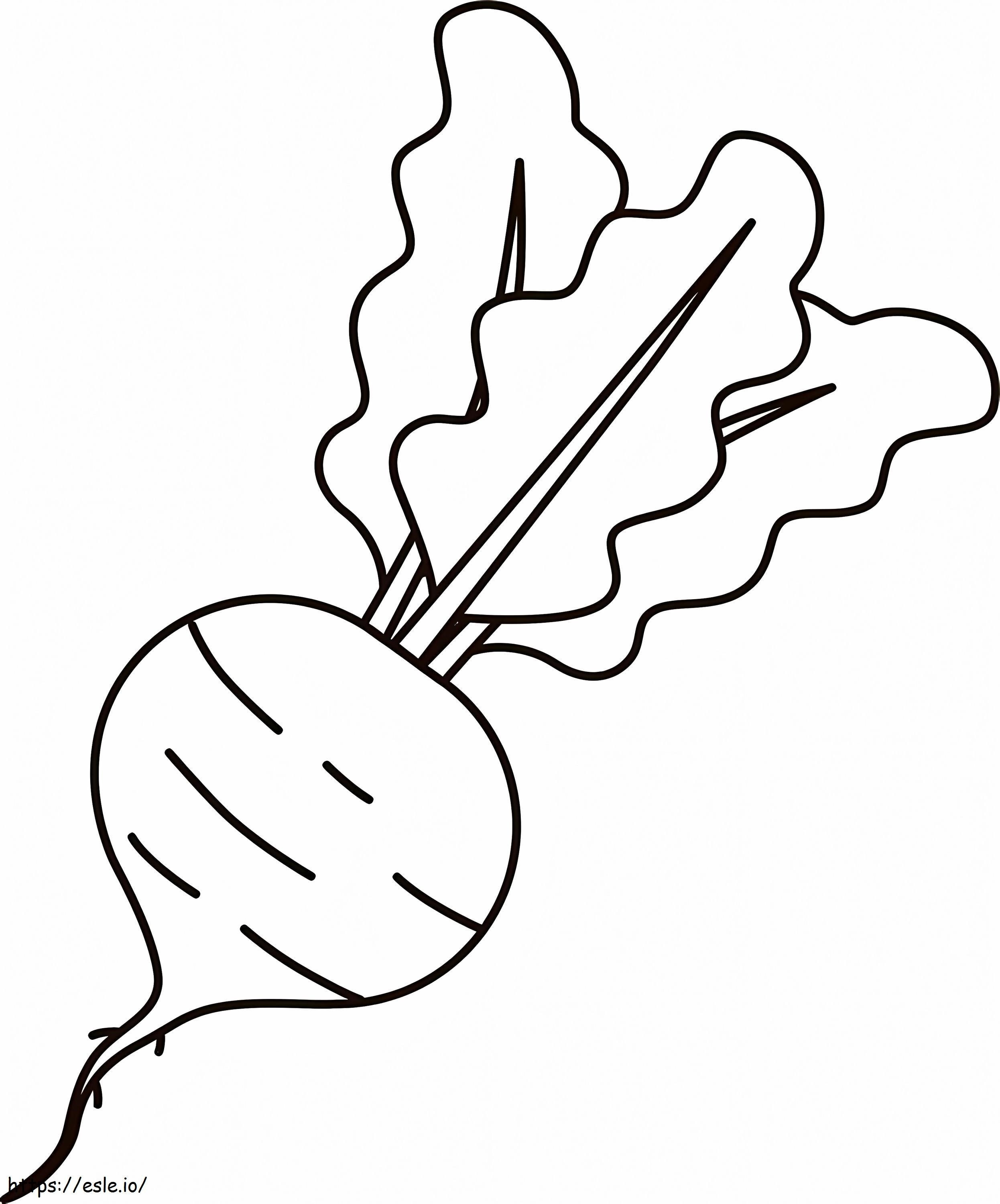 Simple Beetroot coloring page