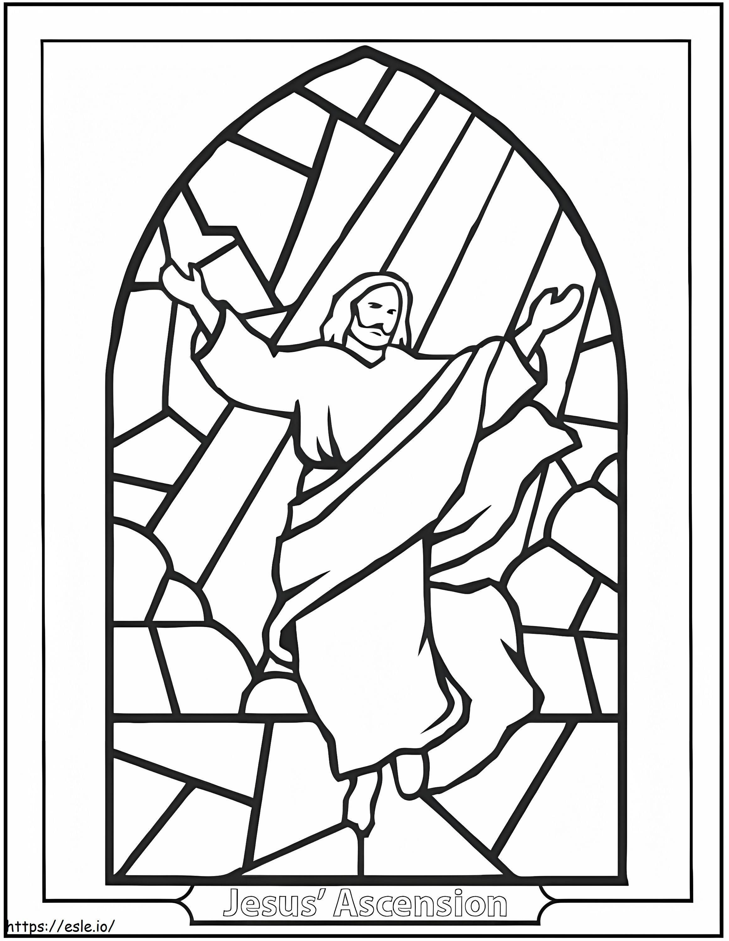 İsa'nın Vitray Penceresi boyama