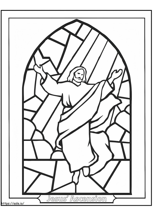 Stained Glass Window Of Jesus coloring page
