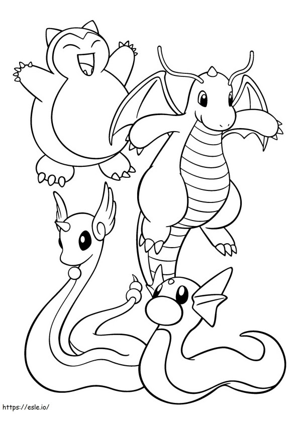 Dragonite 6 Scaled coloring page