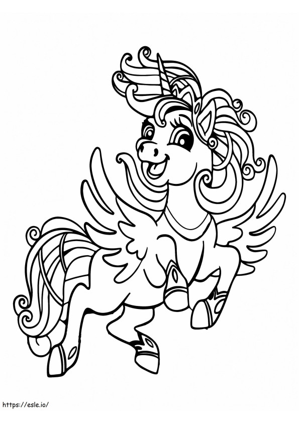 Fluffy Alicorn coloring page