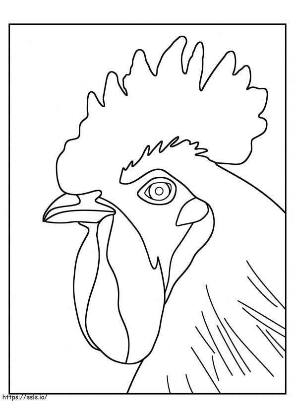 Kepala Ayam Berskala Gambar Mewarnai