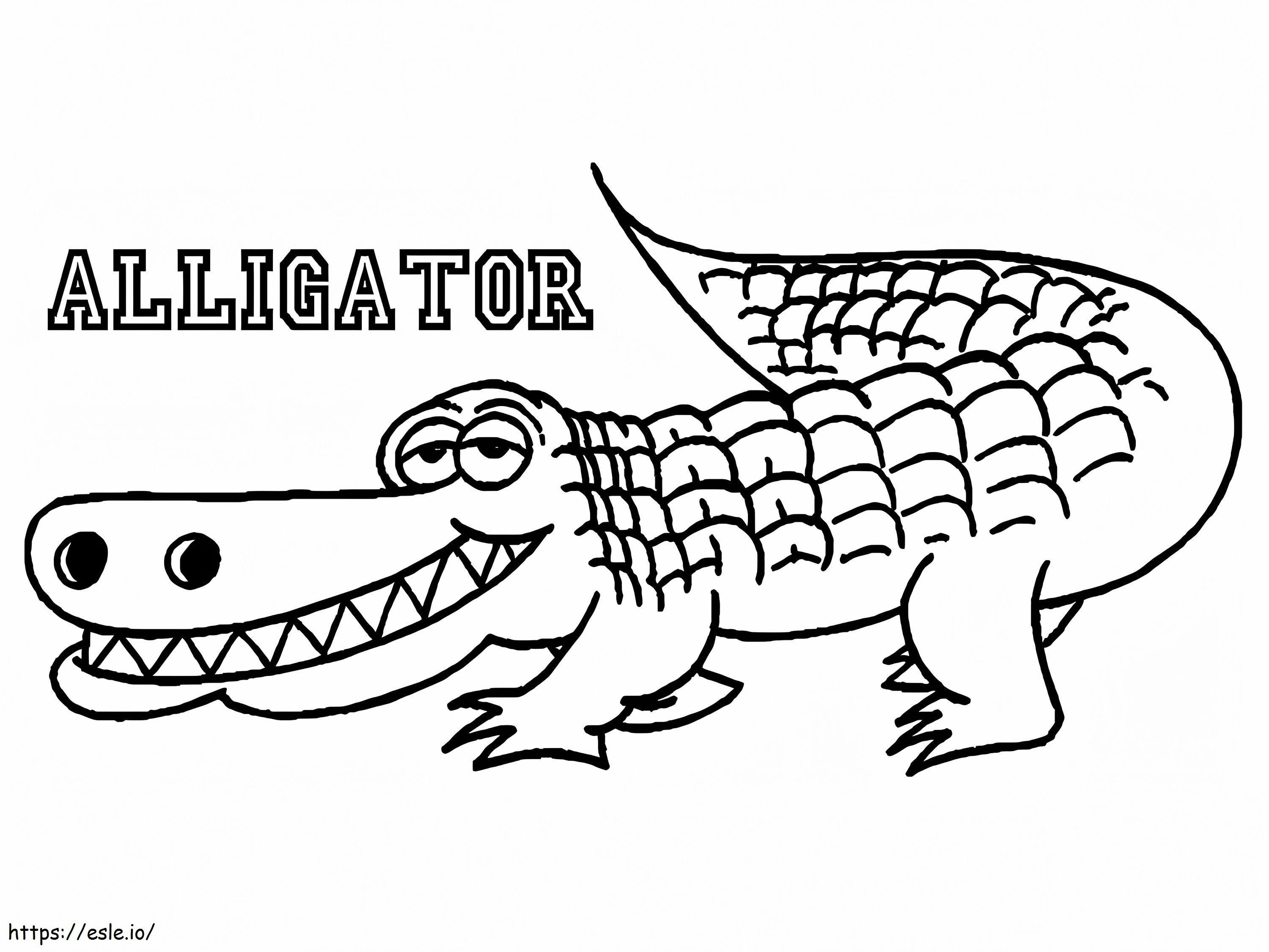 Aligatorul 2 de colorat