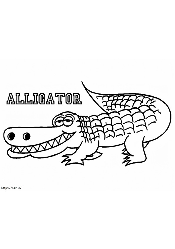 Aligatorul 2 de colorat