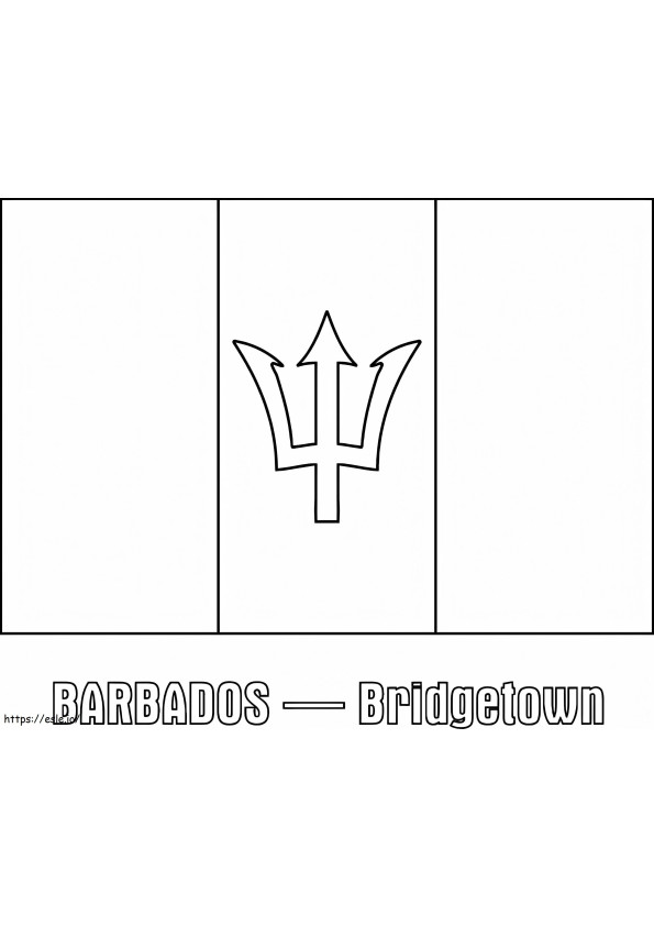 Flag Of Barbados coloring page