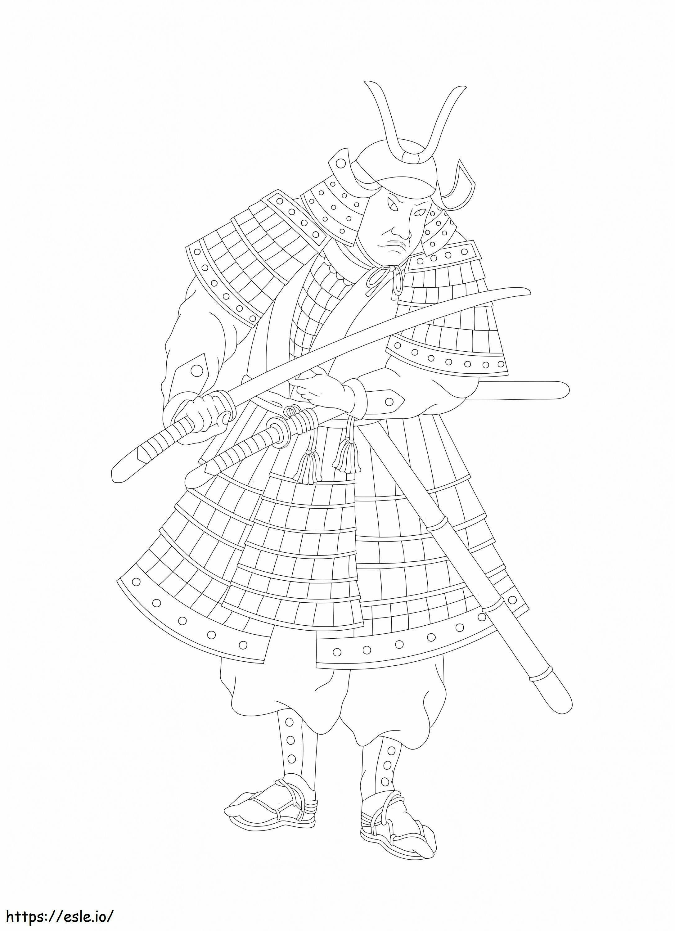 Suuri samurai värityskuva