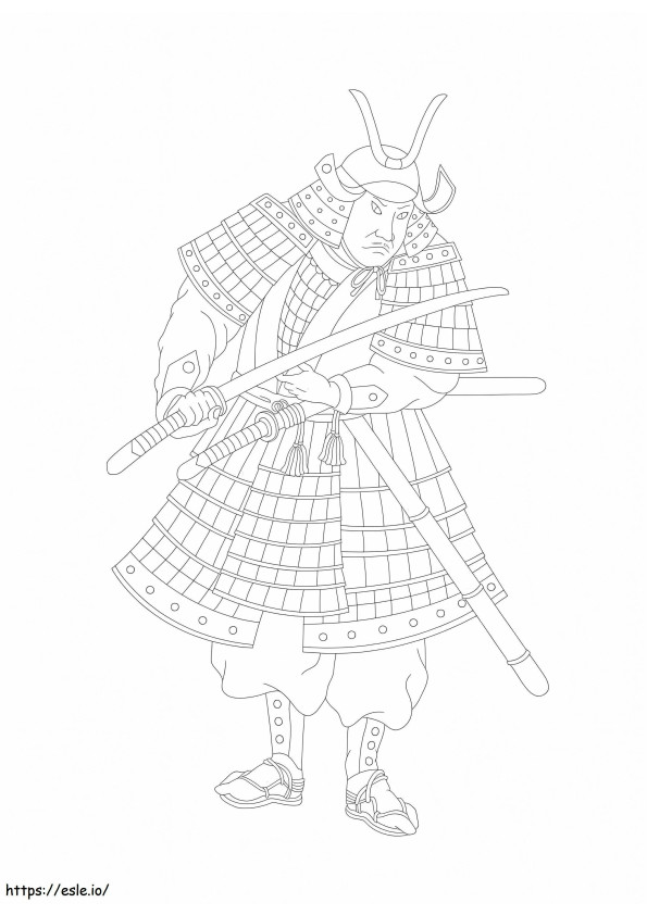 grande samurai para colorir