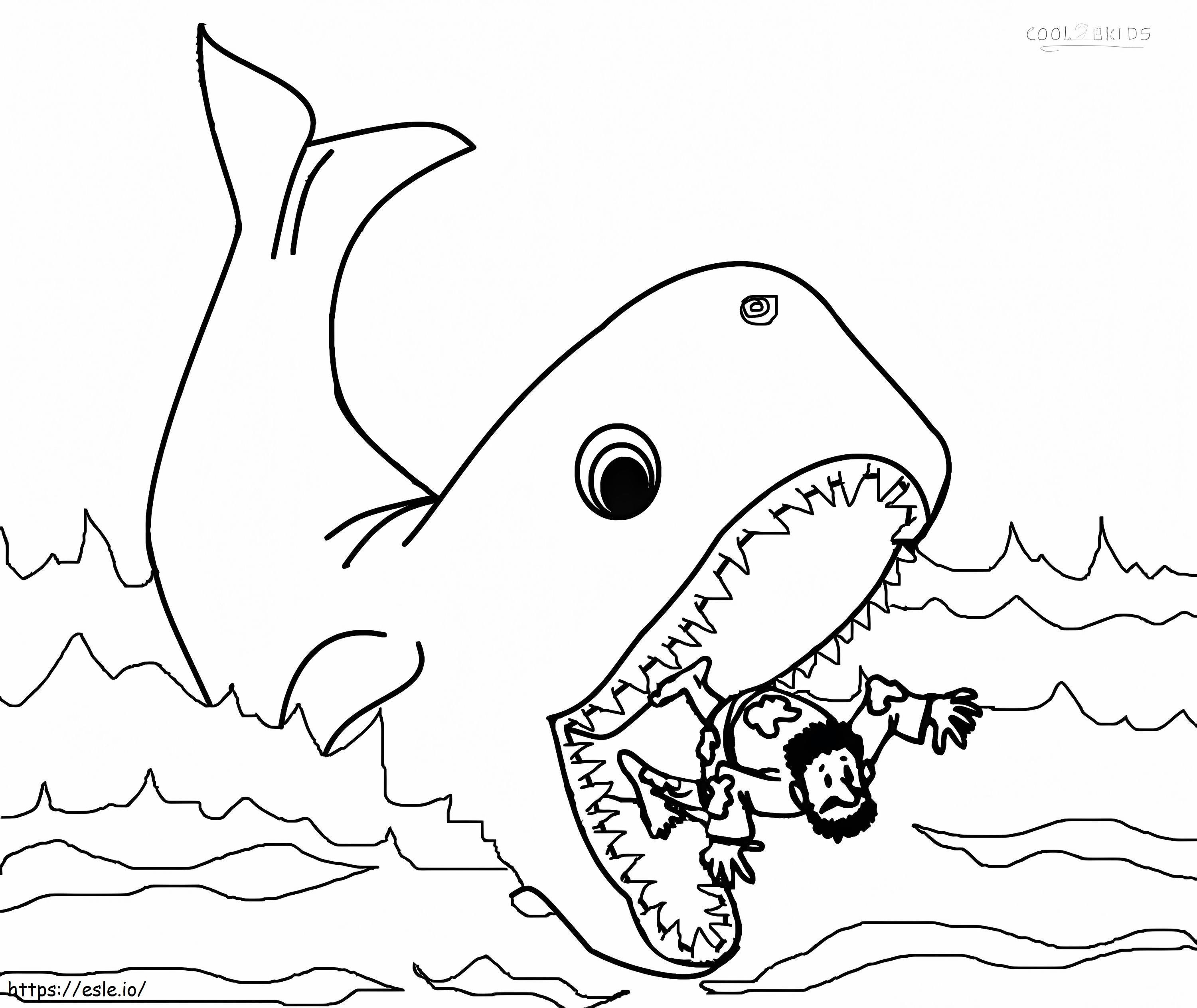  Jonah And The Whale Okul Öncesi Çocuklar İçin Jonah And The Whale Yazdırılabilir 7H boyama