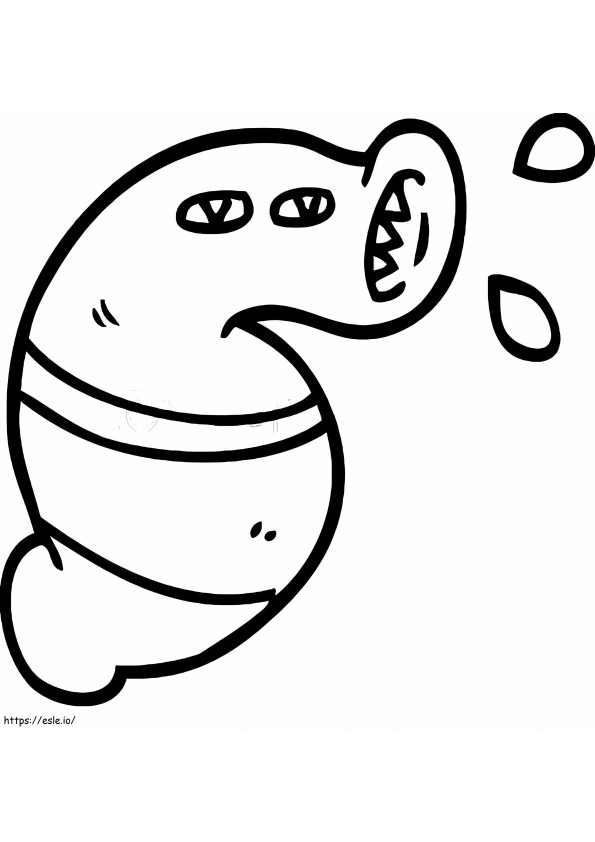 Funny Leech coloring page