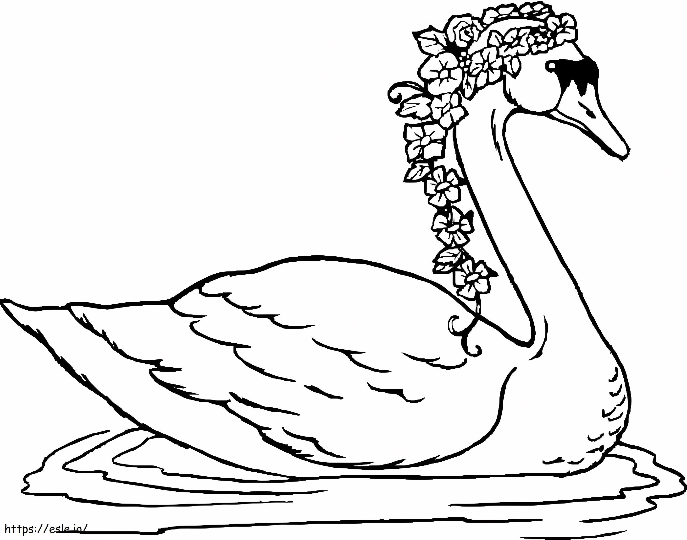 Wonderful Swan coloring page