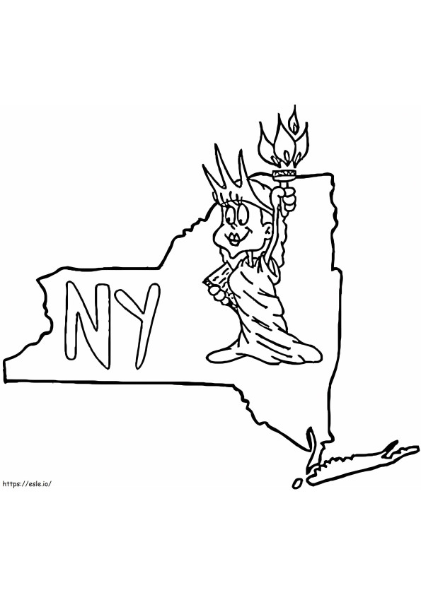 Patung Liberty Di New York Gambar Mewarnai