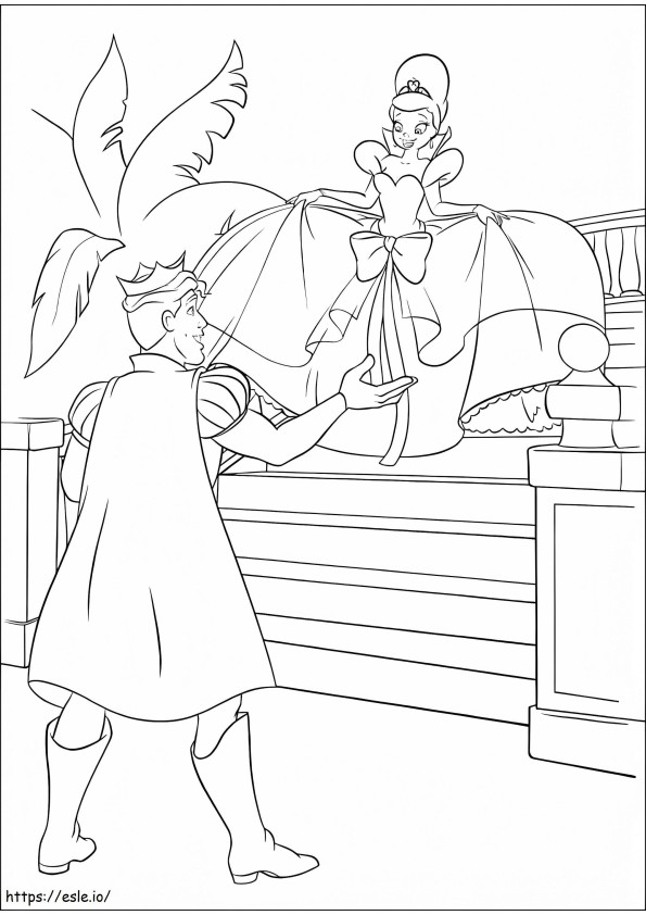 Lottie And Prince Naveen coloring page