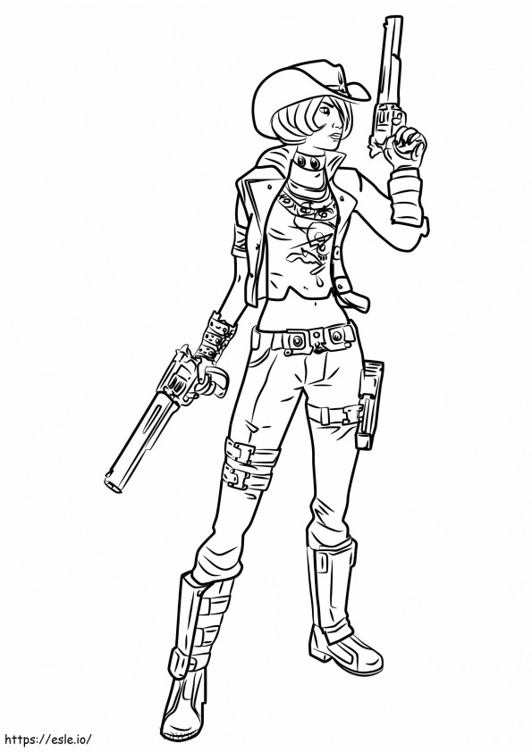 Nisha From Borderlands coloring page