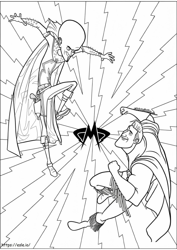 Metro Man And Megamind coloring page
