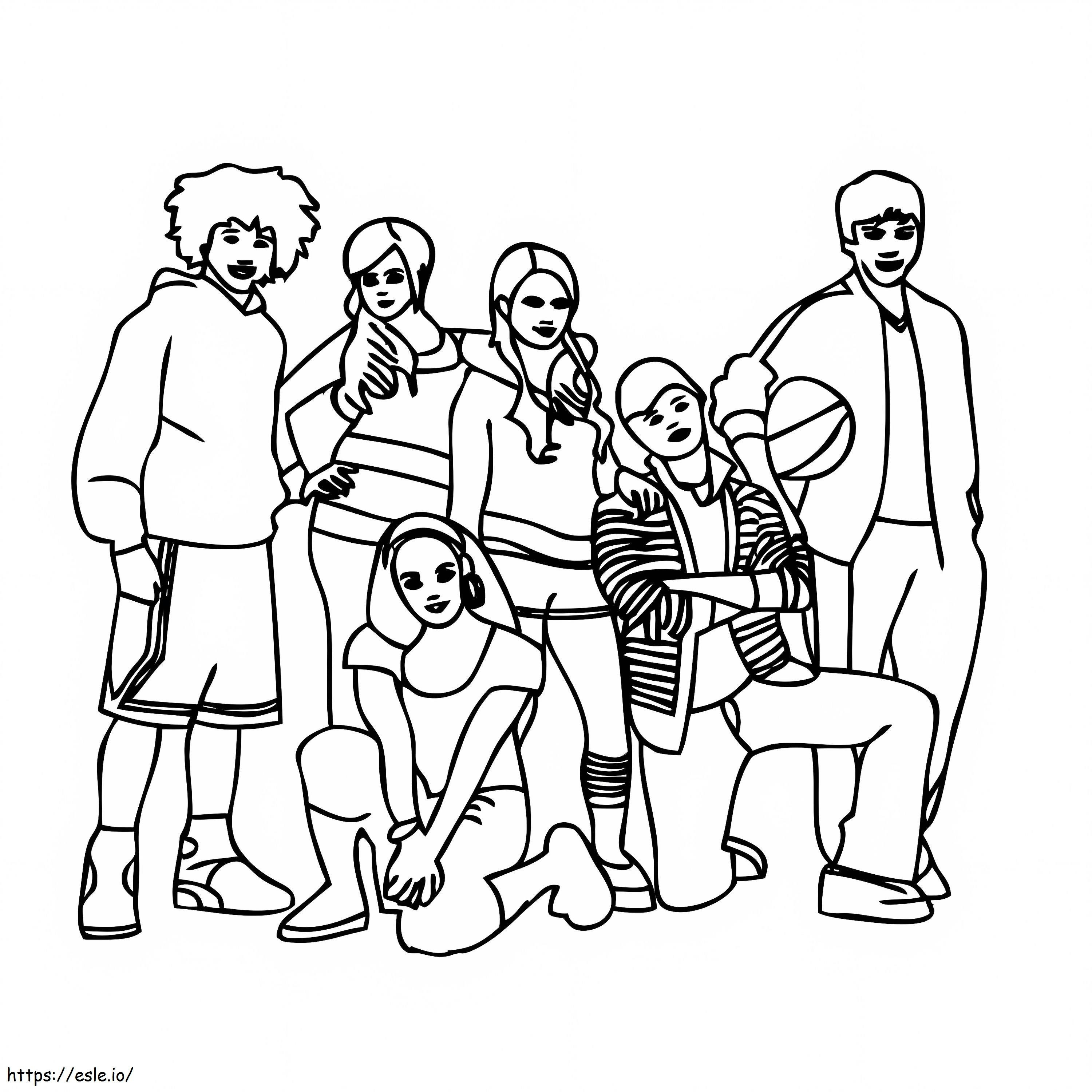 High School Musical Characters coloring page