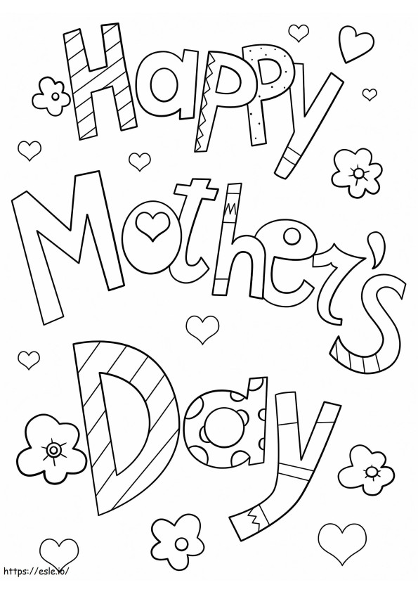 12. Anneler Günü Kutlu Olsun boyama