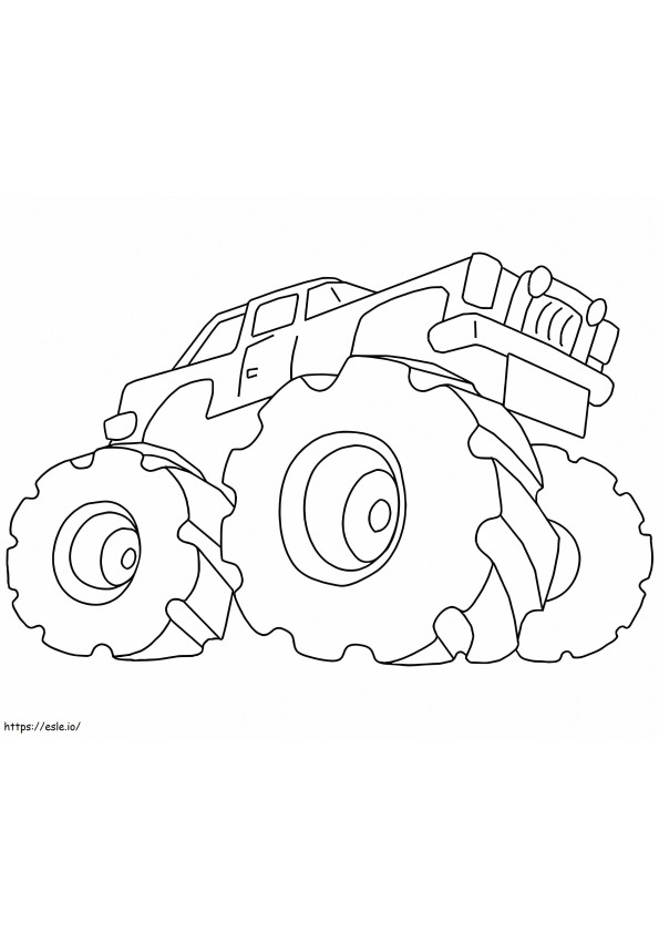 Giant Monster Truck coloring page