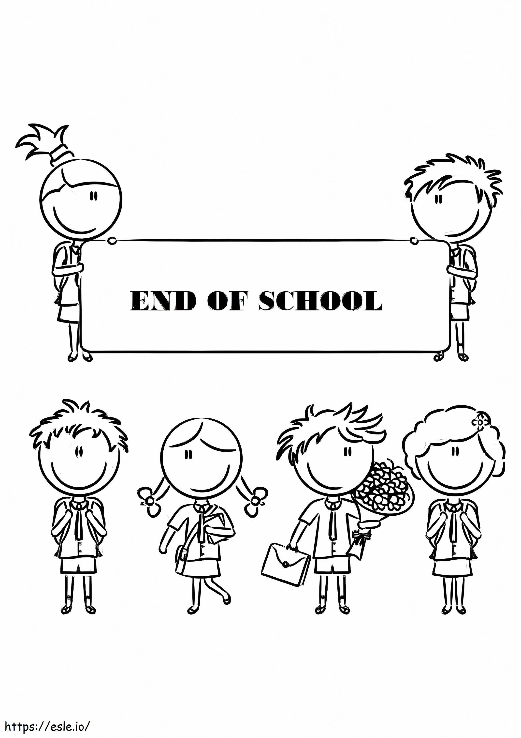 End Of School 1 coloring page