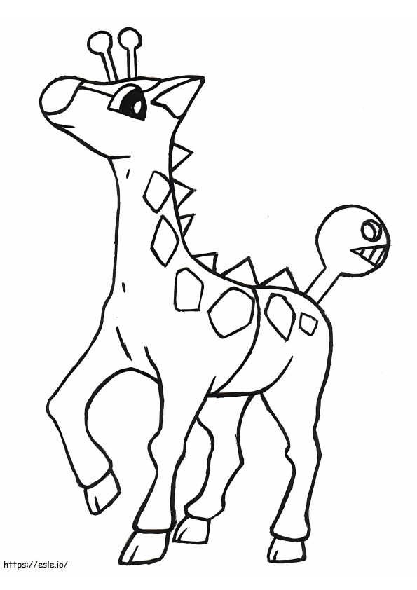 Coloriage Pokemon girafe à imprimer dessin