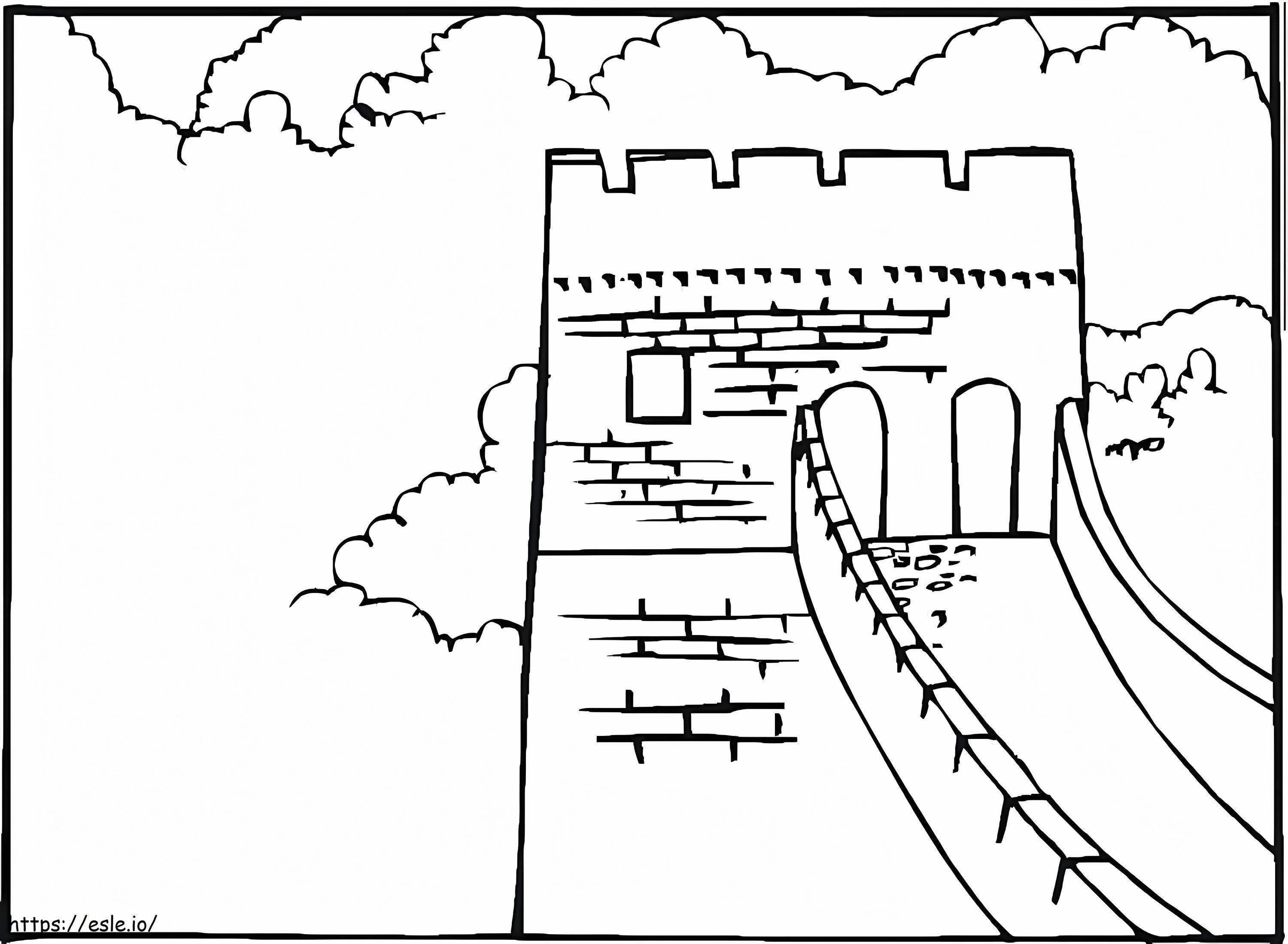 Great Wall Of China 2 coloring page