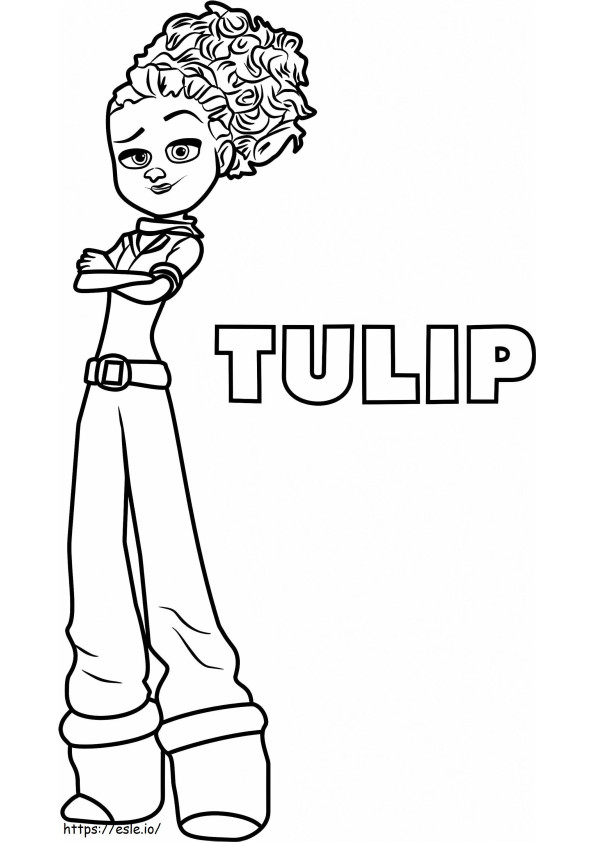 Tulip From Storks A4 coloring page