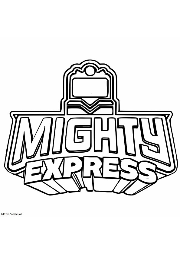 Coloriage Logo Puissant Express à imprimer dessin