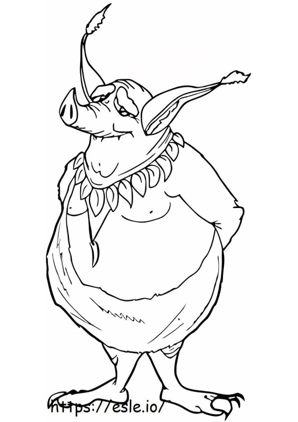 Goblin Pig coloring page