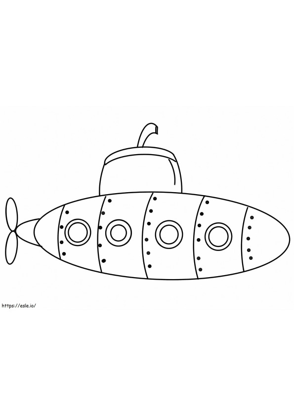 Sous Marin Genial coloring page