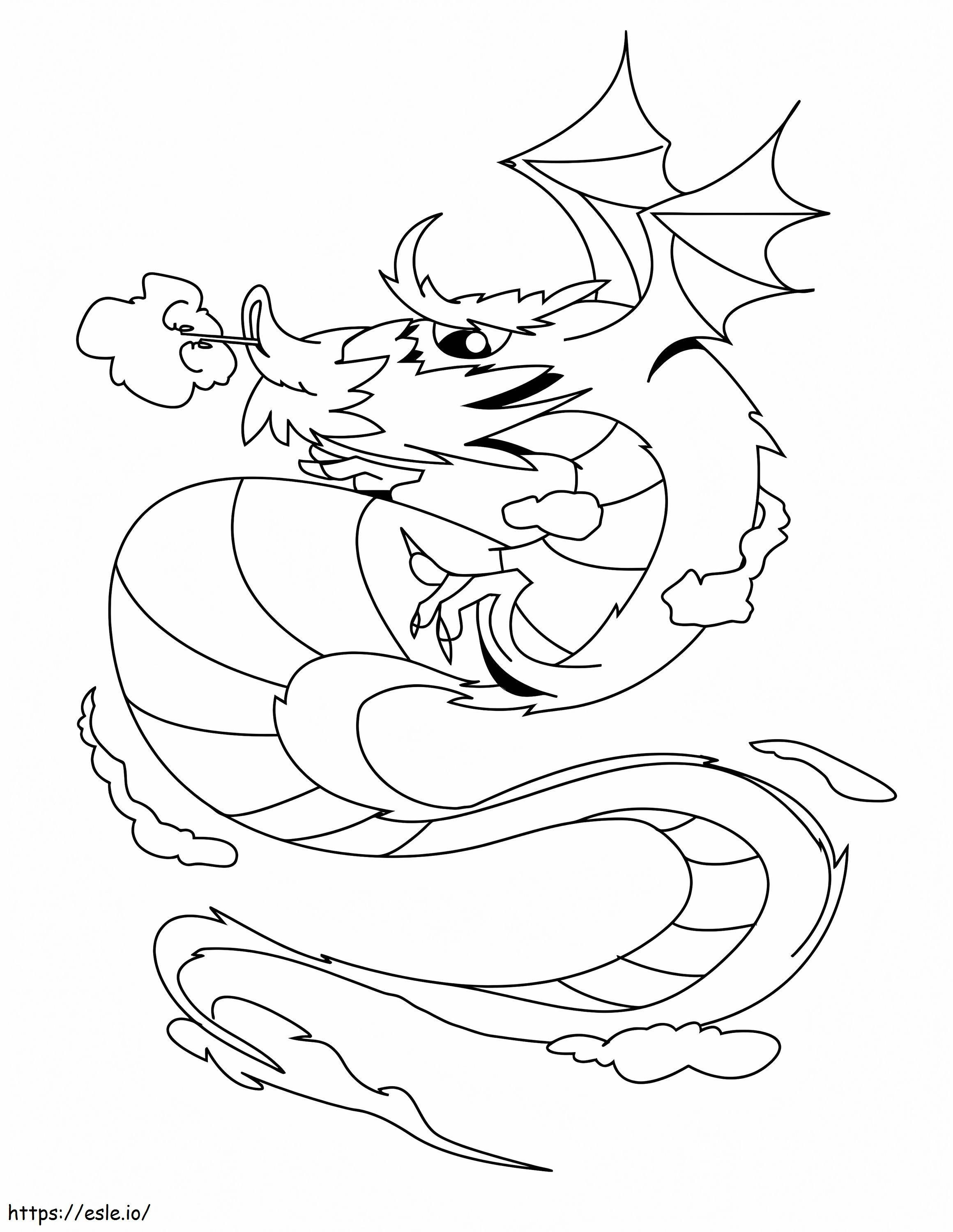 Chinese Dragon 2 coloring page
