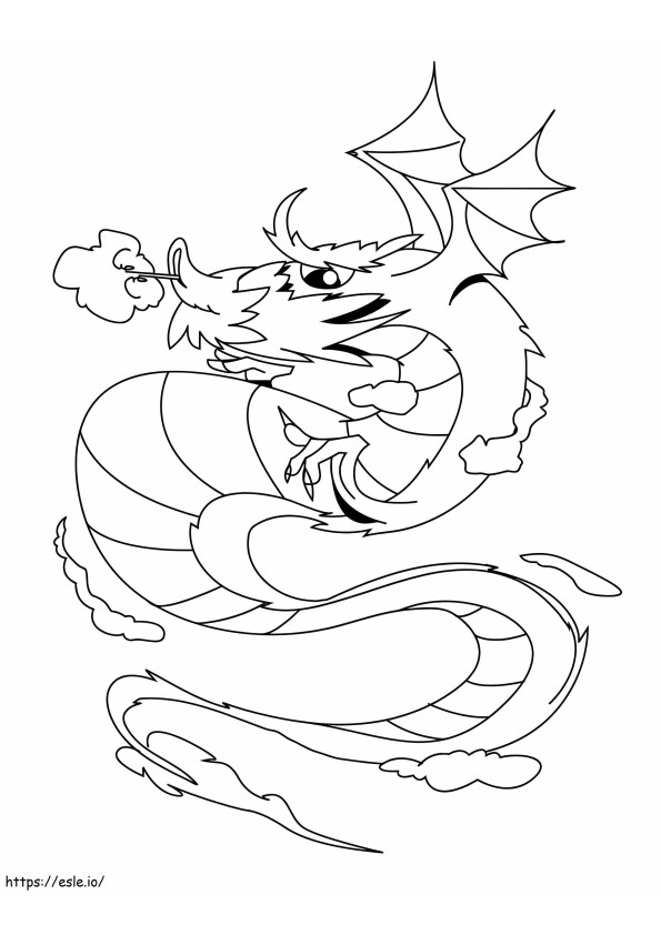 Chinese Dragon 2 coloring page