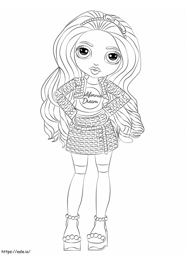Bella Parker Rainbow High coloring page
