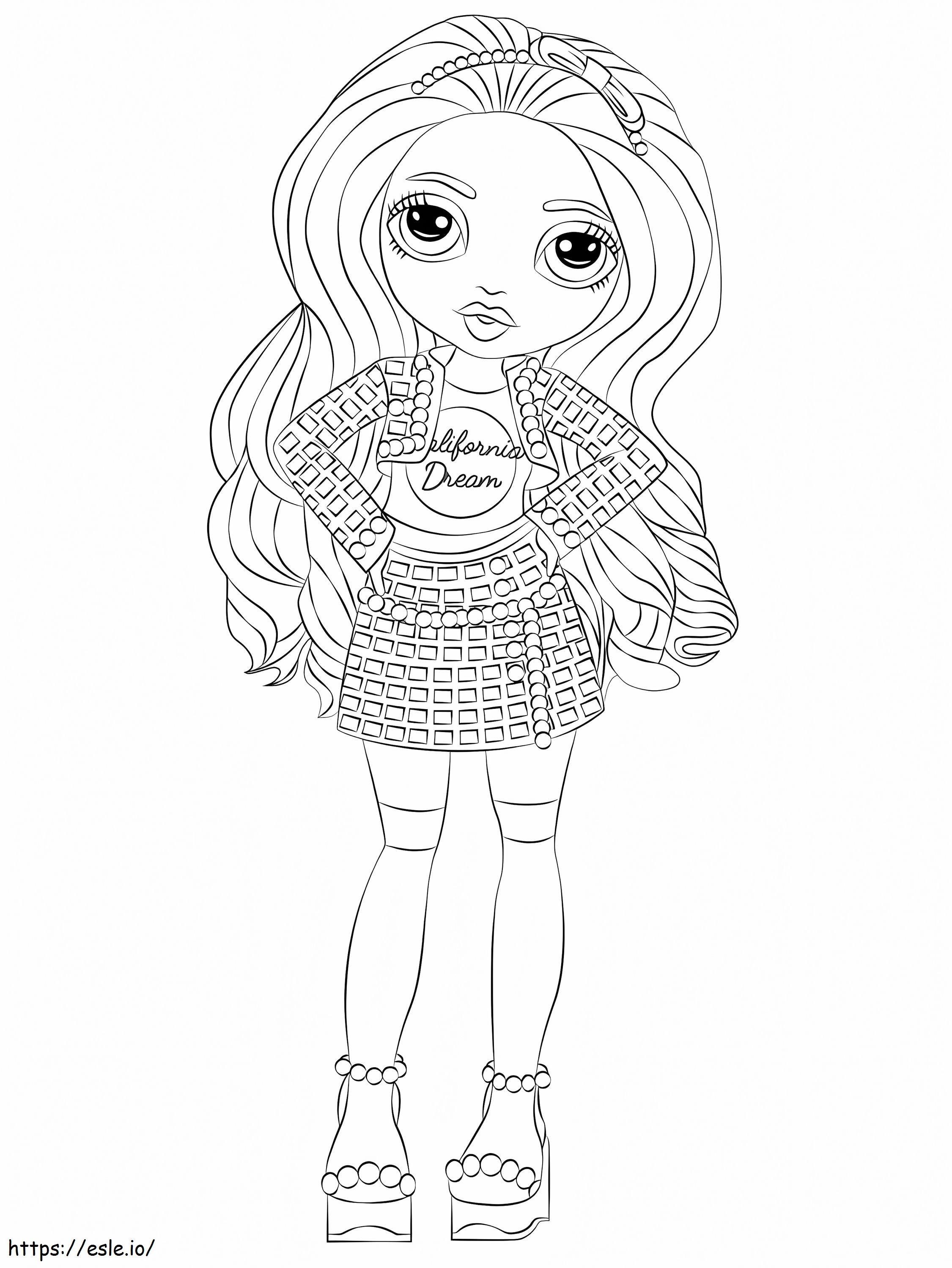 Bella Parker Rainbow High coloring page