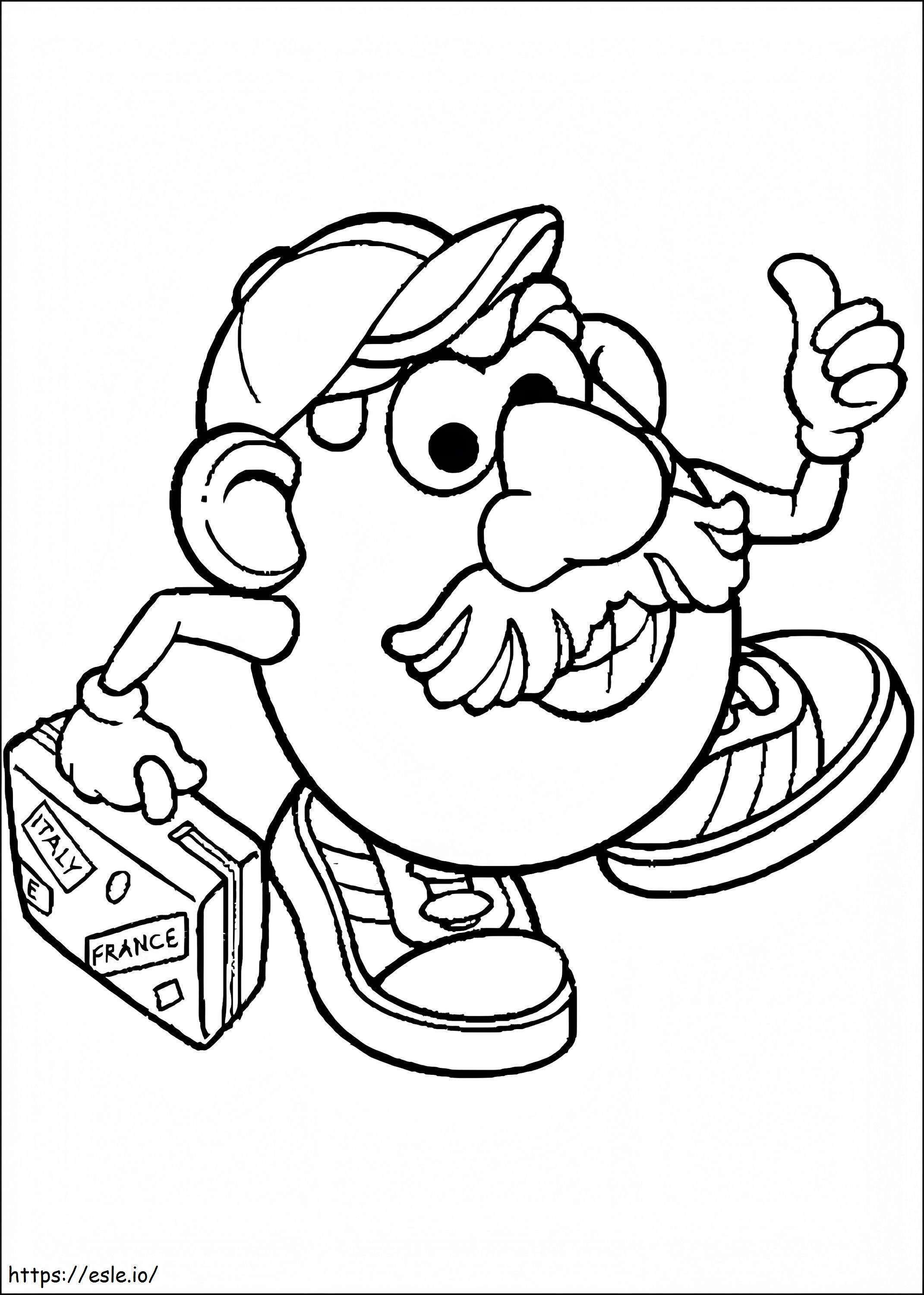 Mr. Potato Head Tourist coloring page