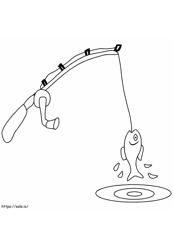 Fish On The Hook coloring page