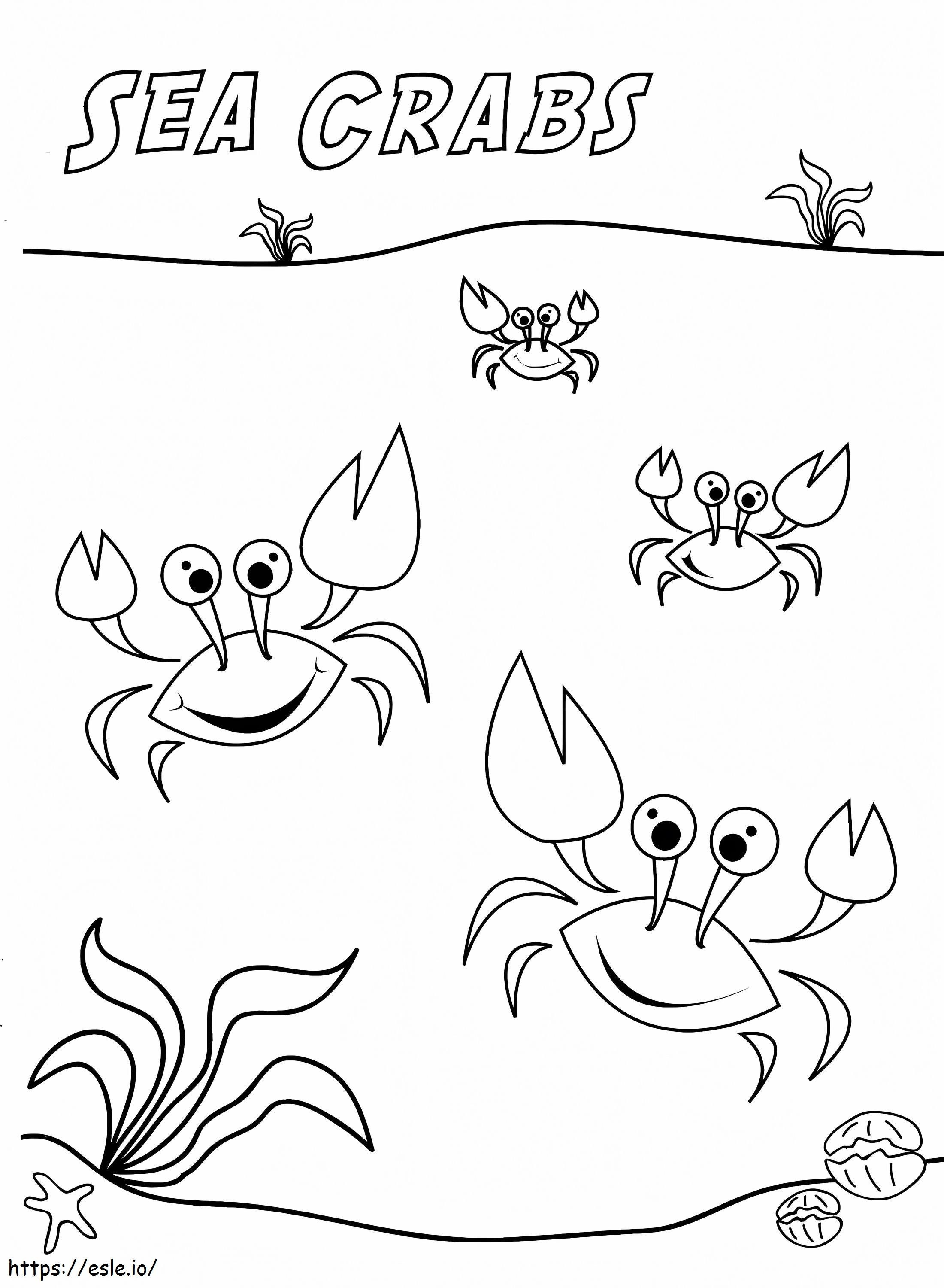 Coloriage Crabes de mer à imprimer dessin