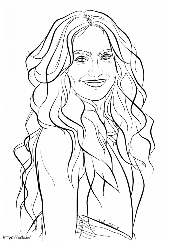 Coloriage Jolie Jennifer Lopez à imprimer dessin