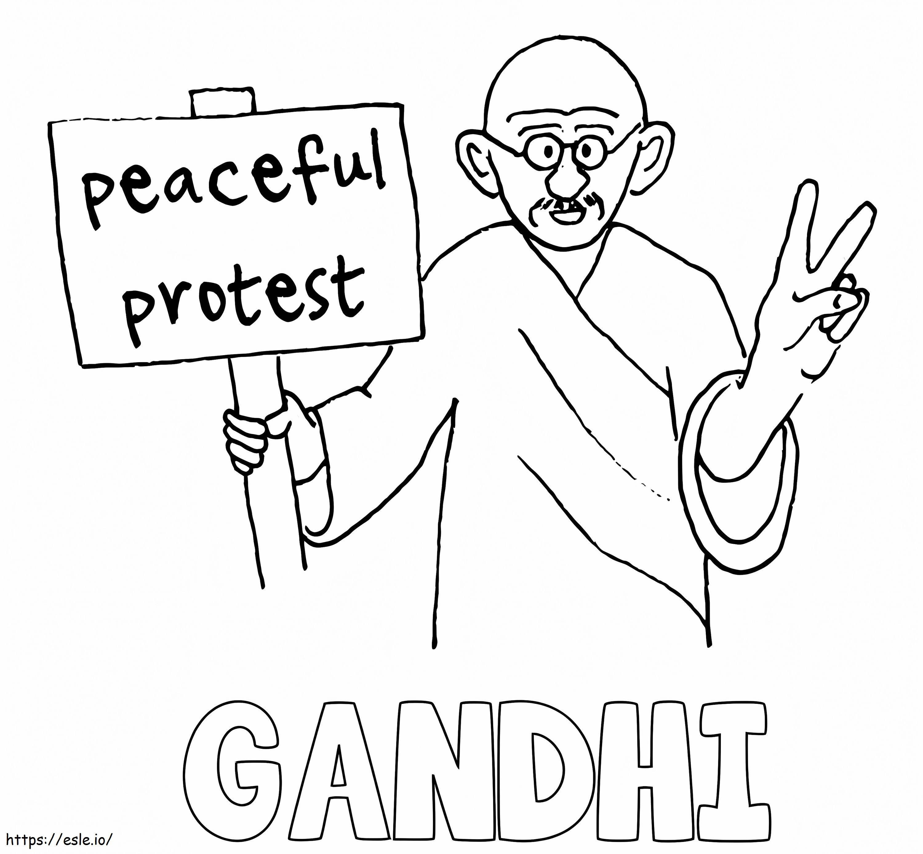 Mahatma Gandhi 7 värityskuva