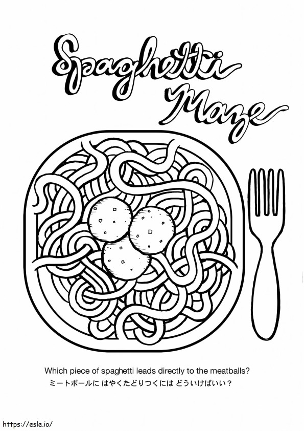 Il mago degli spaghetti da colorare
