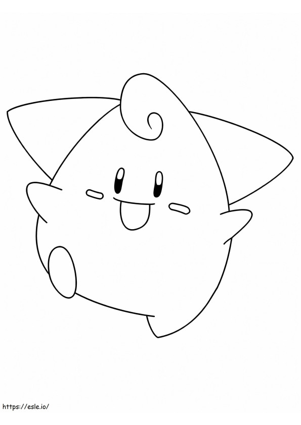 Happy Cleffa Pokemon coloring page