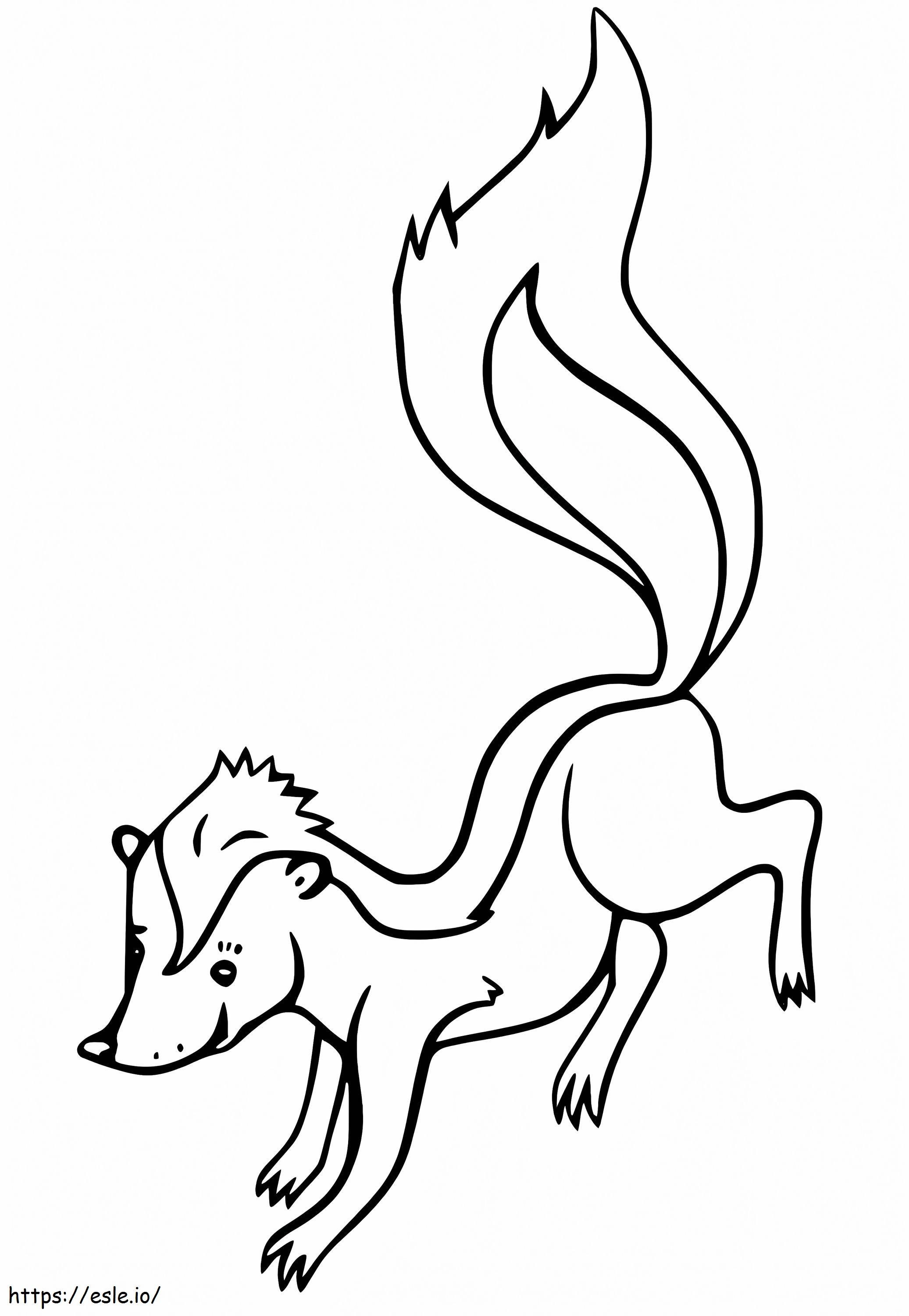 Funny Skunk coloring page