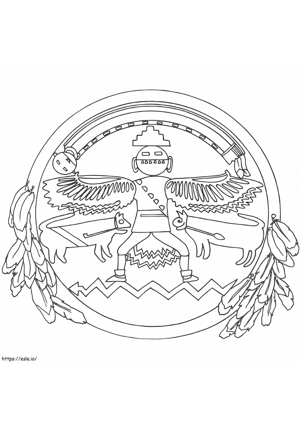 Native American Mandala coloring page