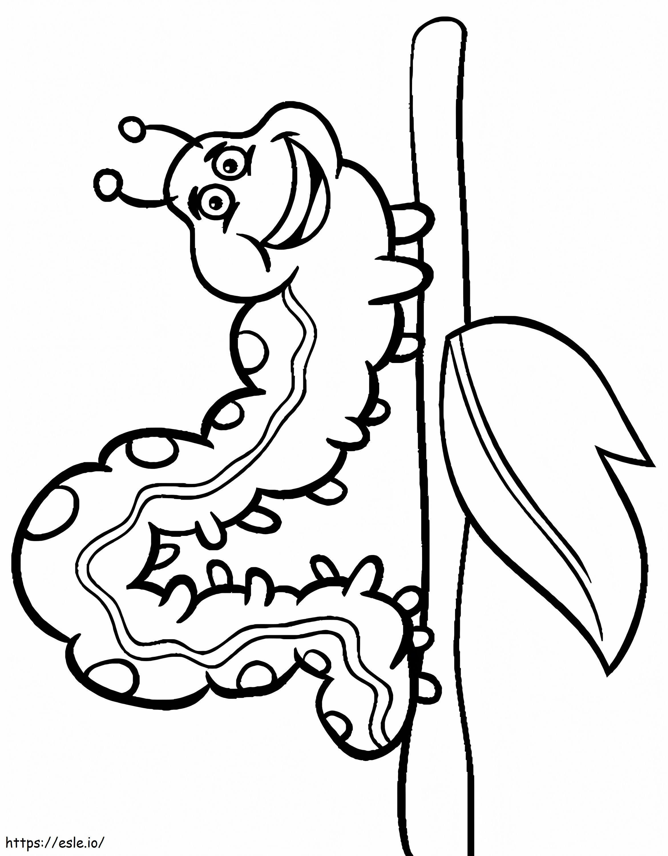 Laughing Worm coloring page