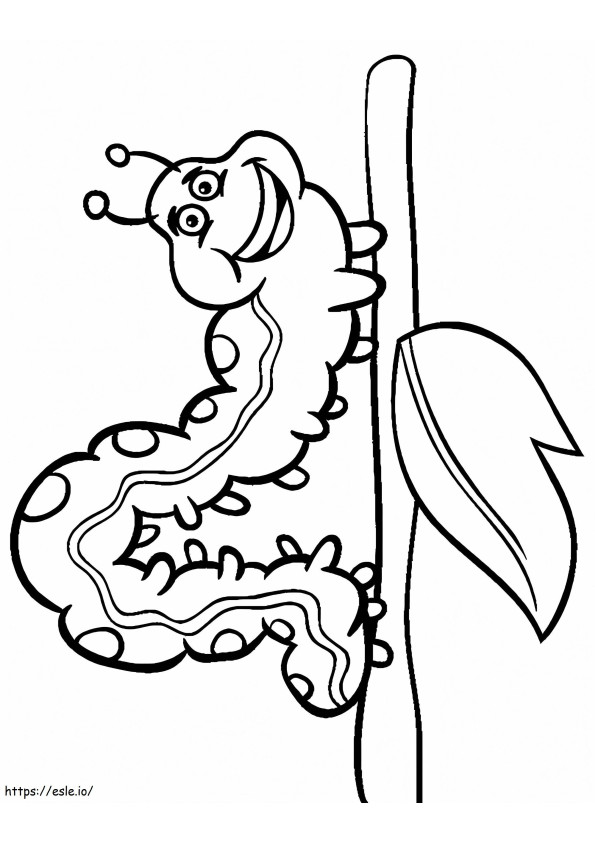 Laughing Worm coloring page