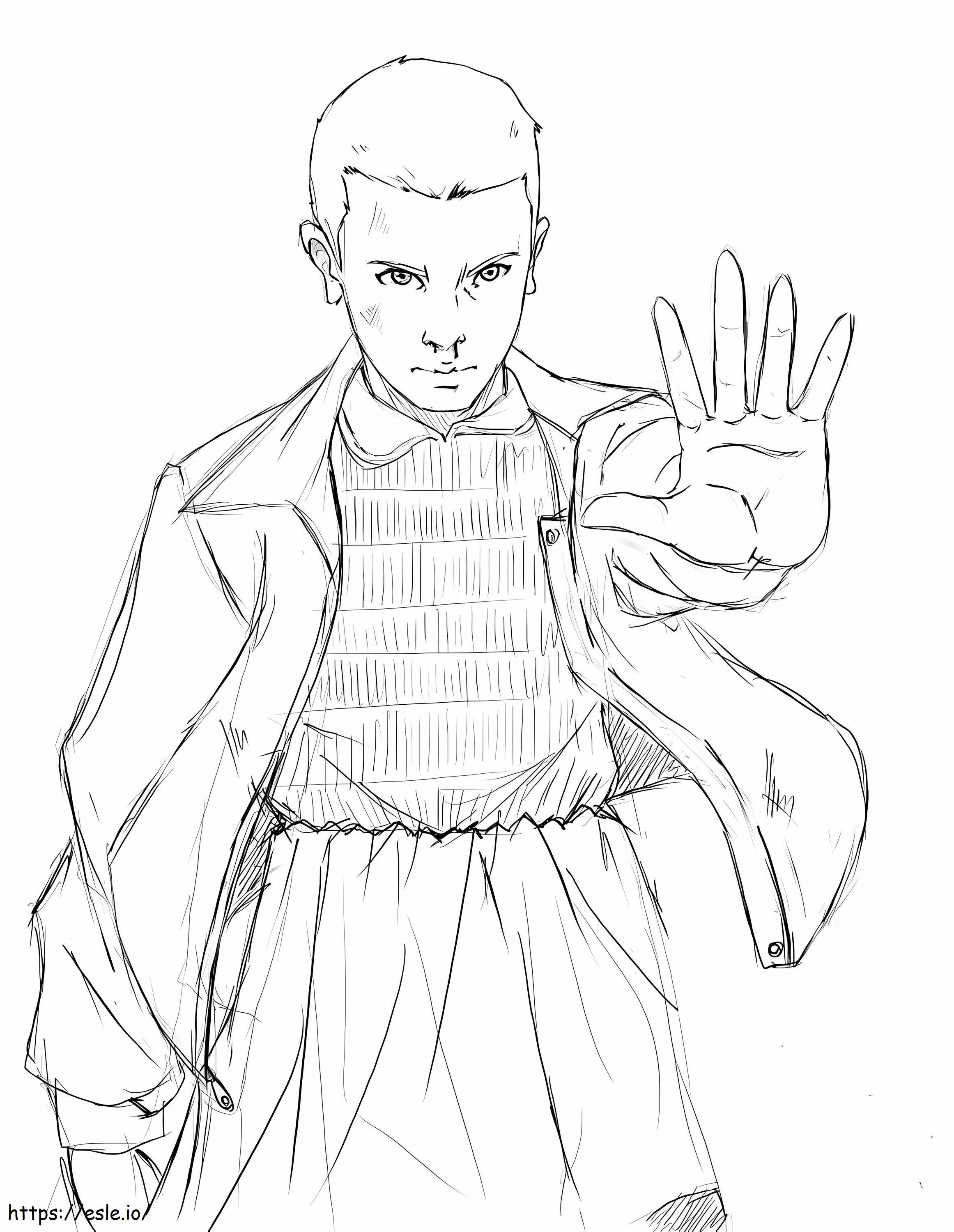Eleven Stranger Things Coloring Page 2 coloring page