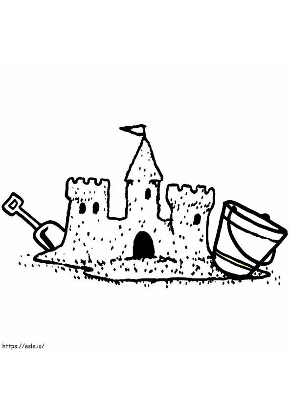 Sand Castle Free Printable coloring page
