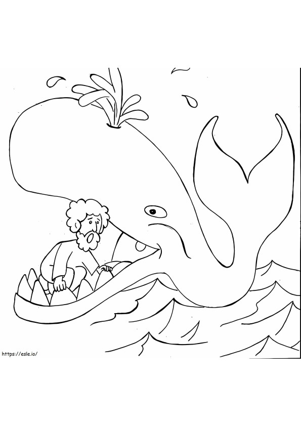 Jona en de walvis 22 kleurplaat
