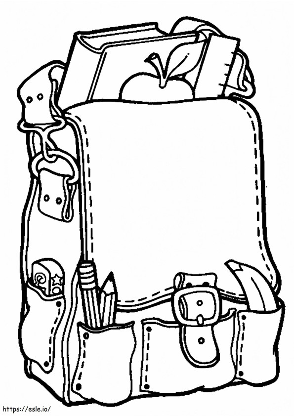 Back To School Bag 1 coloring page