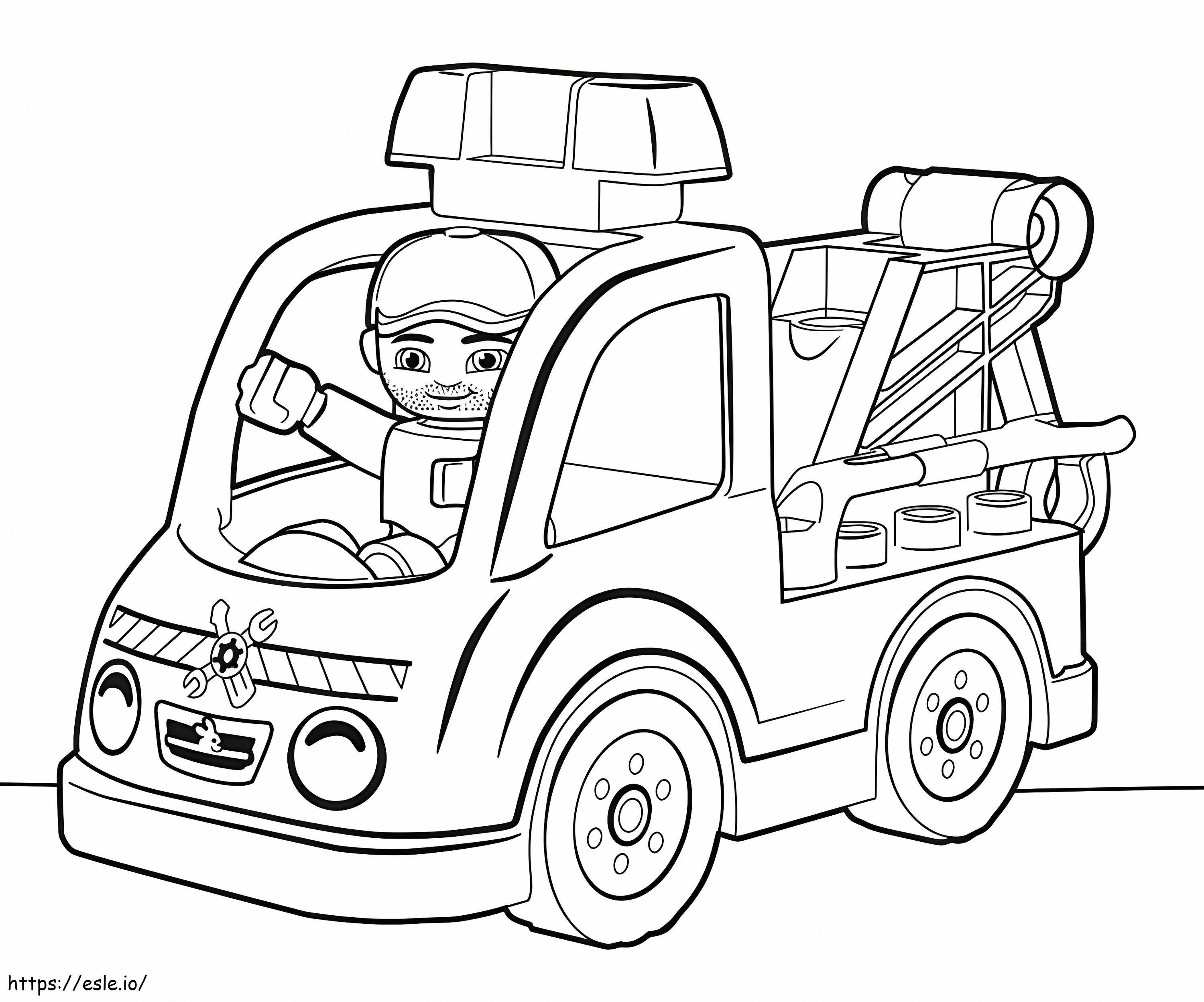 Tow Truck Lego Duplo coloring page