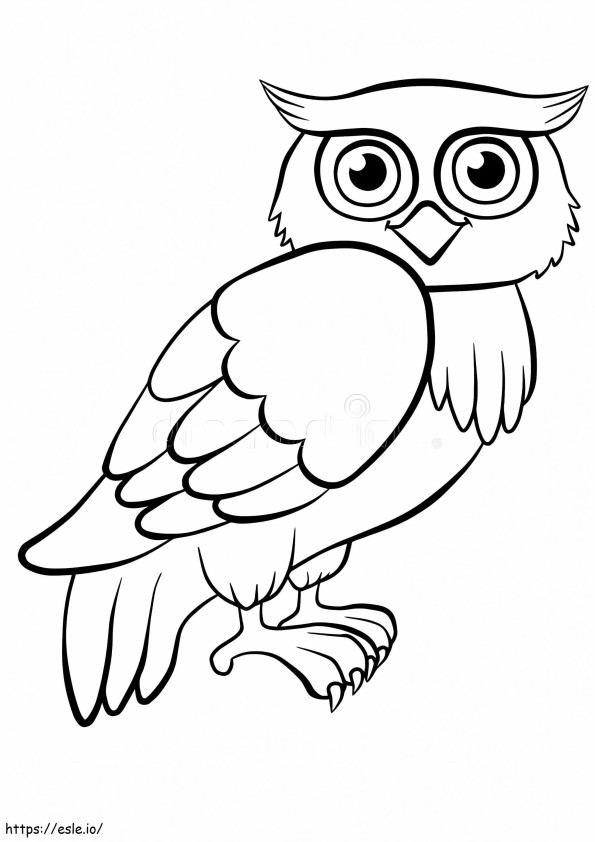 Basic Owl coloring page