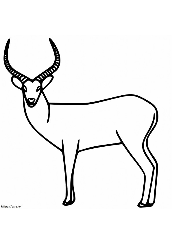 Coloriage Antilope facile à imprimer dessin